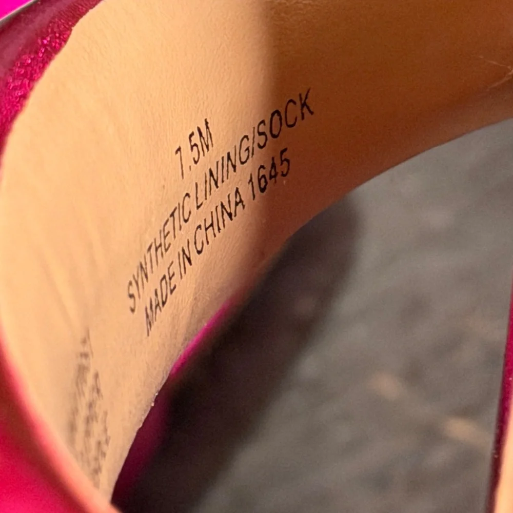 Steve Madden Partay Stilleto Sandals Heels Pink Metal Womens 7.5